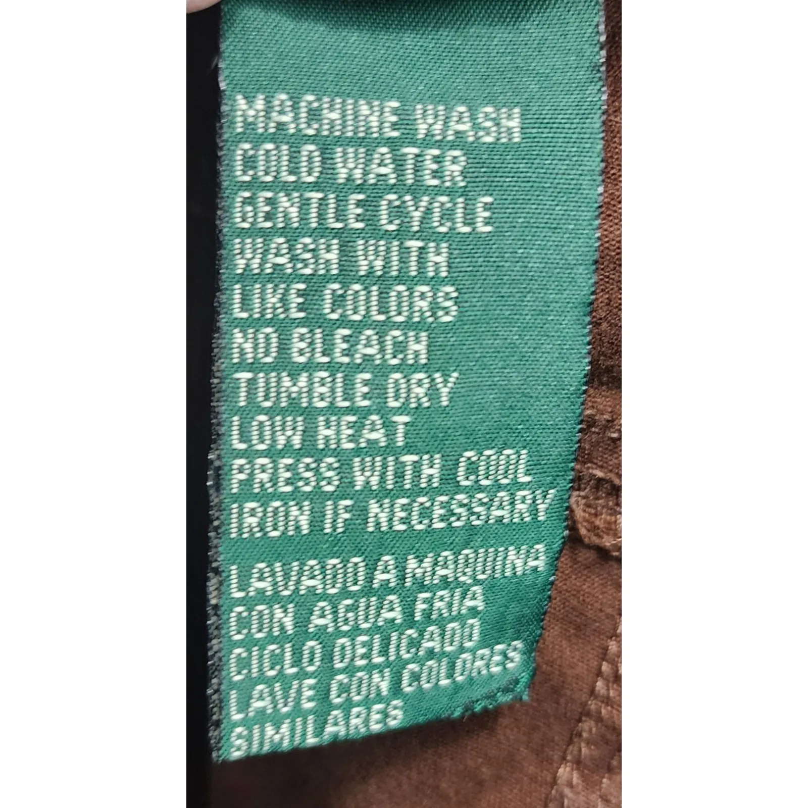 Lauren Jeans Co Ralph Lauren Brown Corduroy Straight Leg Womens Pants Size 8 - Image 5