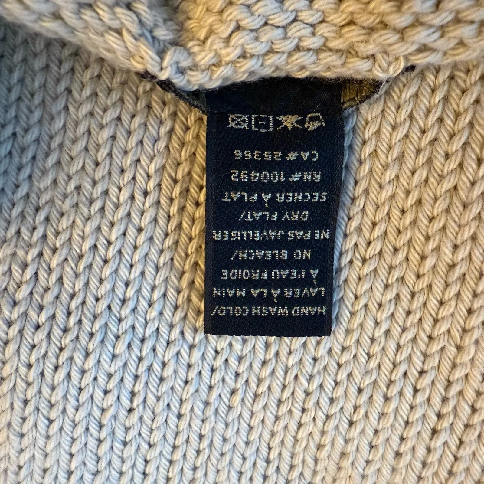 Pure Handknit Chunky Knit Big Button Cardigan Sweater Vest L/XL Anthropologie Tan Size L - Image 9