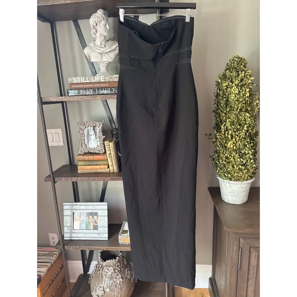 LIKELY Vas Strapless Mesh Evening Gown Black Womens Size 8 - Image 10