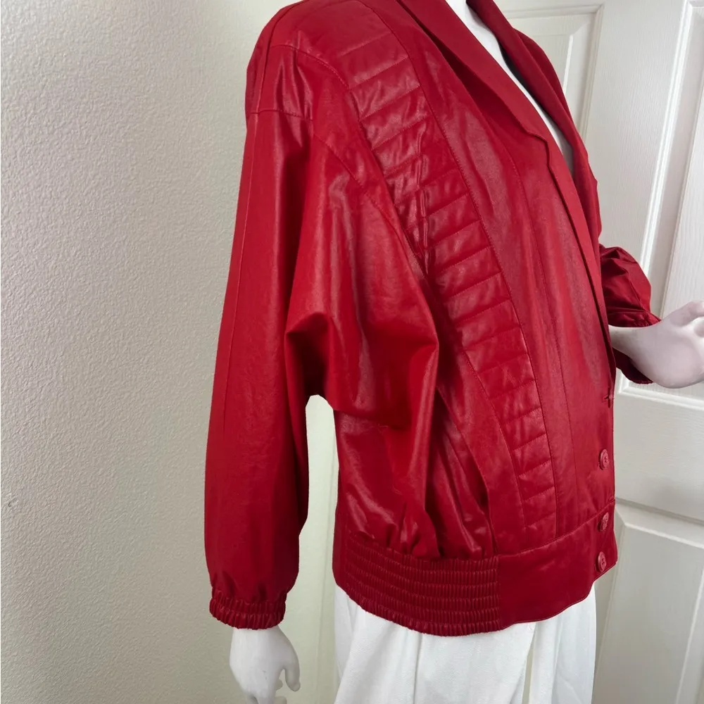 City Girl Polyester Red 1980s Vintage Suits,Separates for Women #145 Size 10 - Image 6