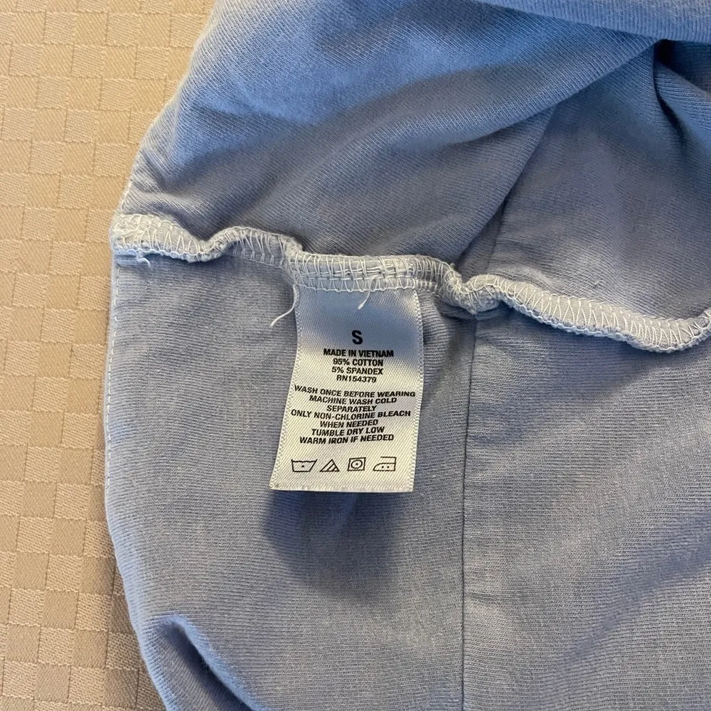 Aeropostale Seriously Sofe Bungee Cami cropped top in light blue size Small. - Image 6