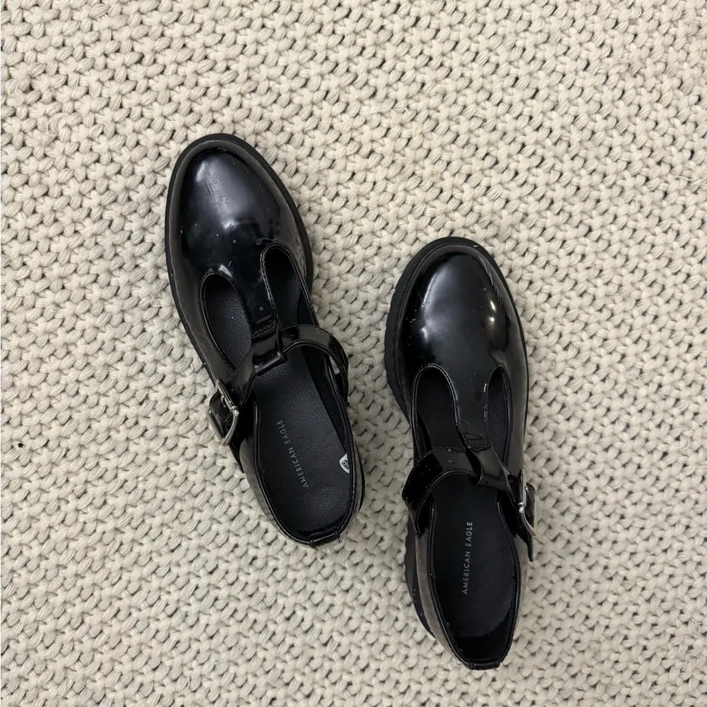 American Eagle Black Mary Jane Shoes - Image 6
