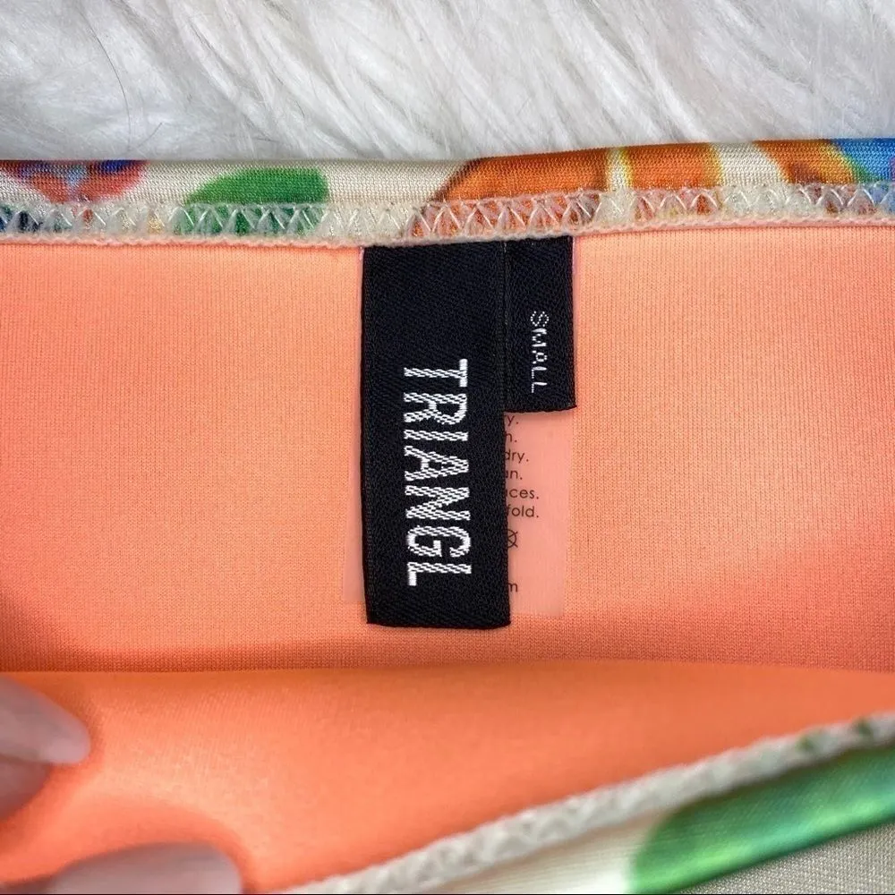 Triangl Neoprene Floral Bikini Bottoms Blue - Image 3