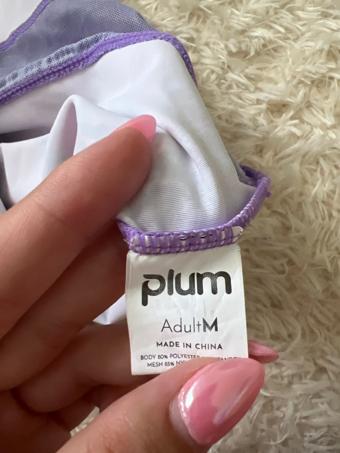 Plum Practicewear Mesh Gymnastics Leotard Adult Medium Purple - Image 3