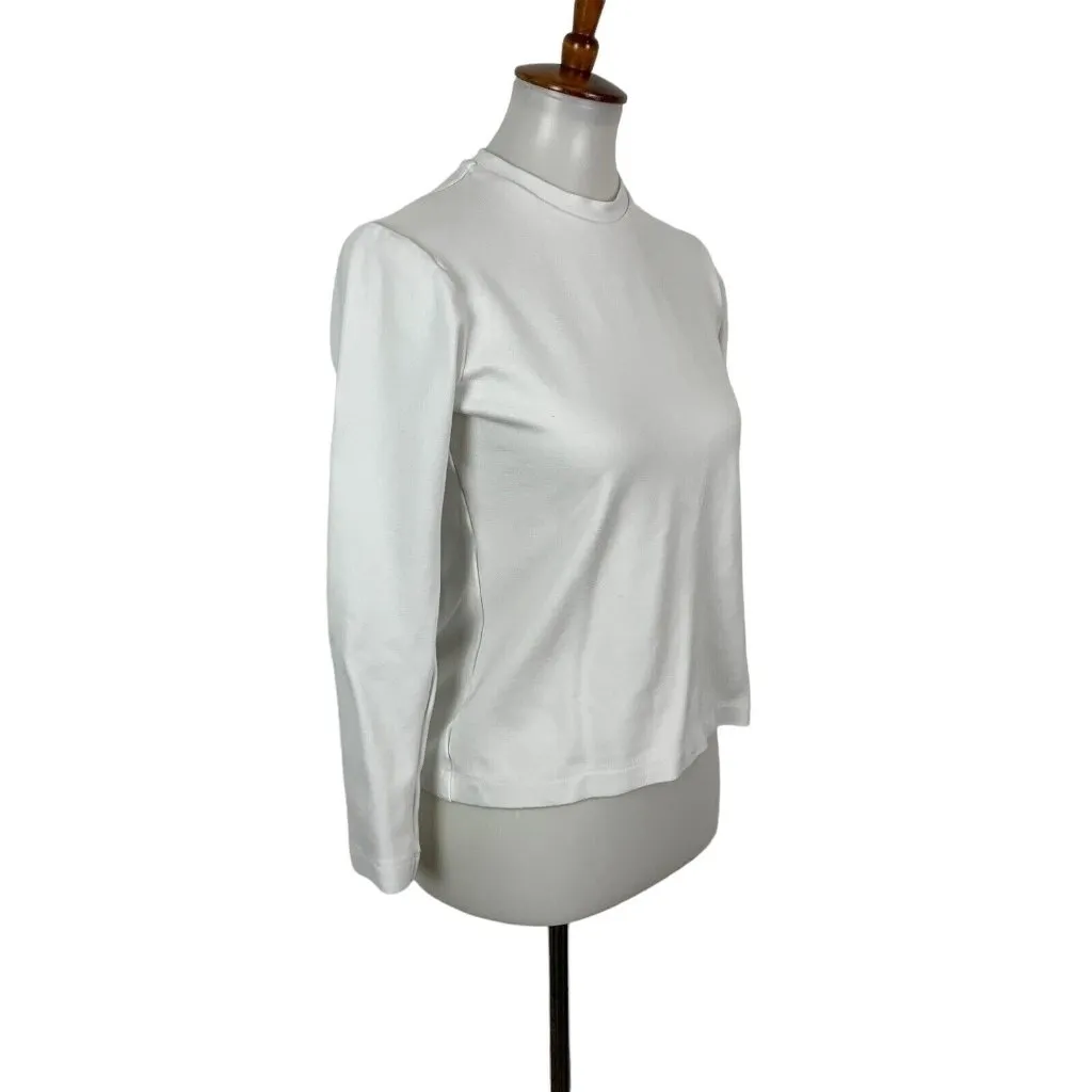 GREI New York Womens Long Sleeve Top White Minimalist Stretch Basic Layer‎ Size undefined - Image 3