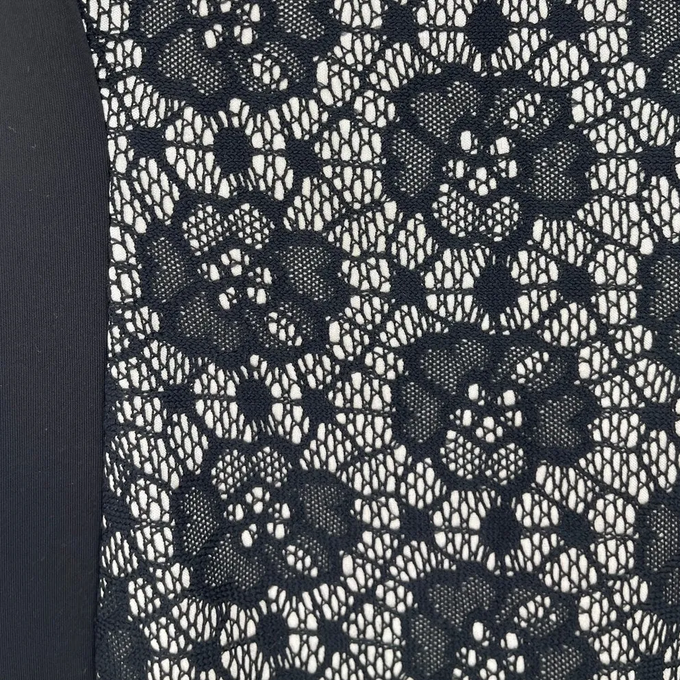 Enfocus Studio Lace Sheath Dress Sz 6 Gothic Nude Illusion Party Cutout Witchy - Image 4