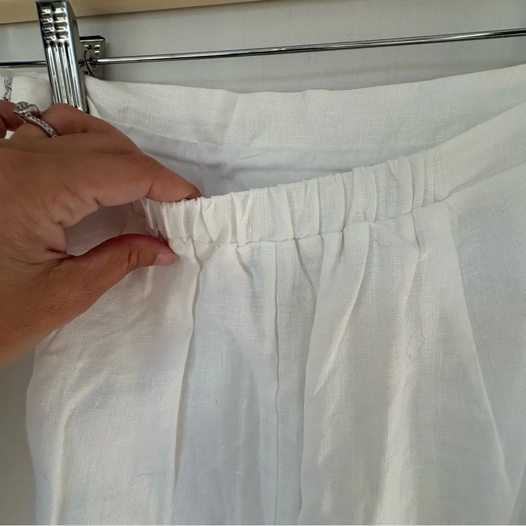 DISSH Roberts line maxi skirt white 100% linen size 4 - Image 8