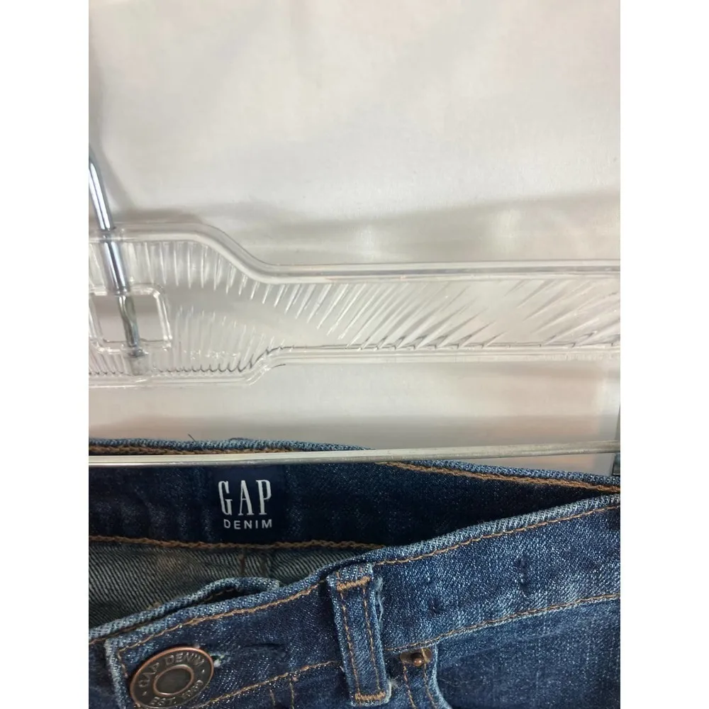 Gap Jeans Button Fly Dark Wash Jean Shorts size 26 - Image 2