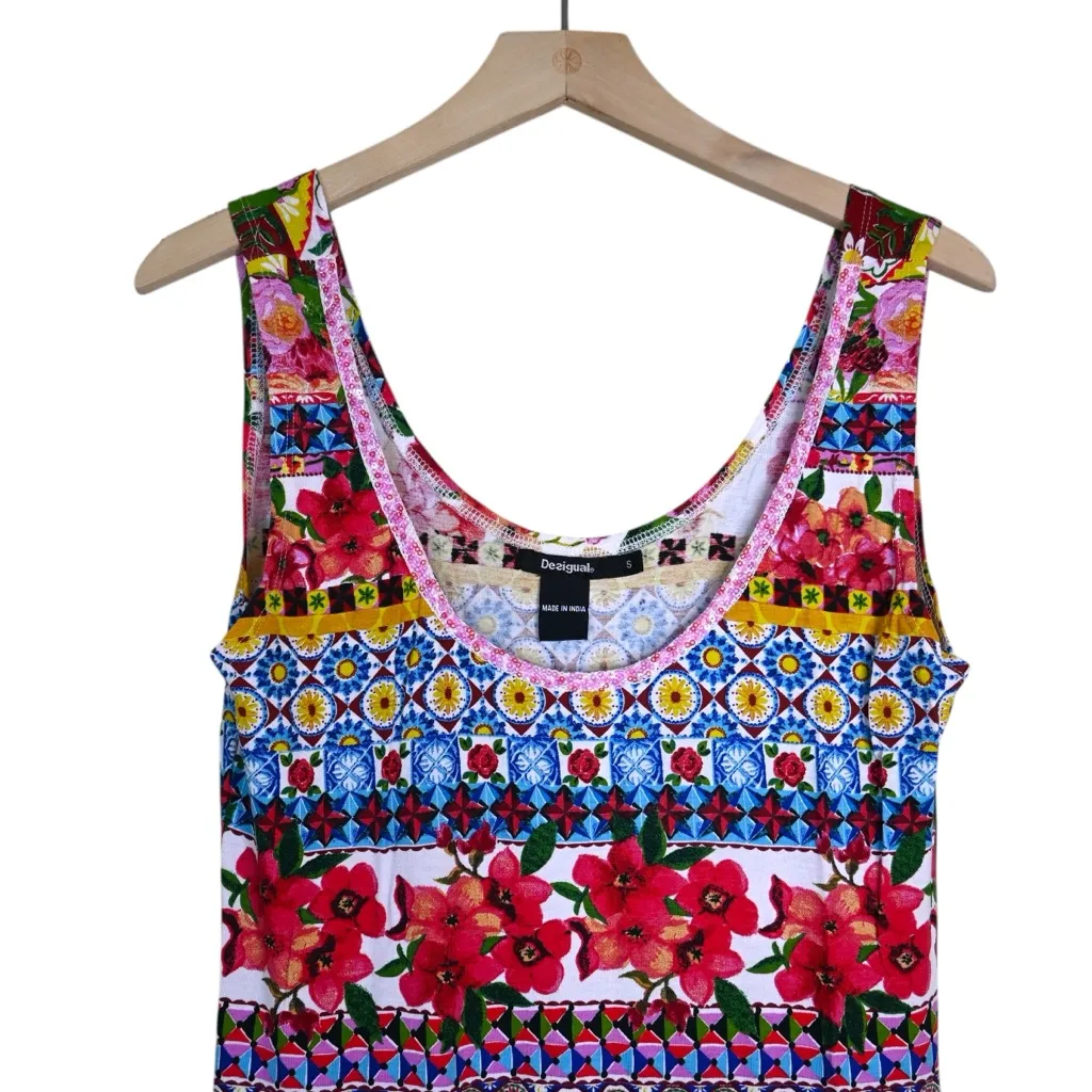 Desigual Women's S Luana Colorful Floral Motif Dress - Image 5
