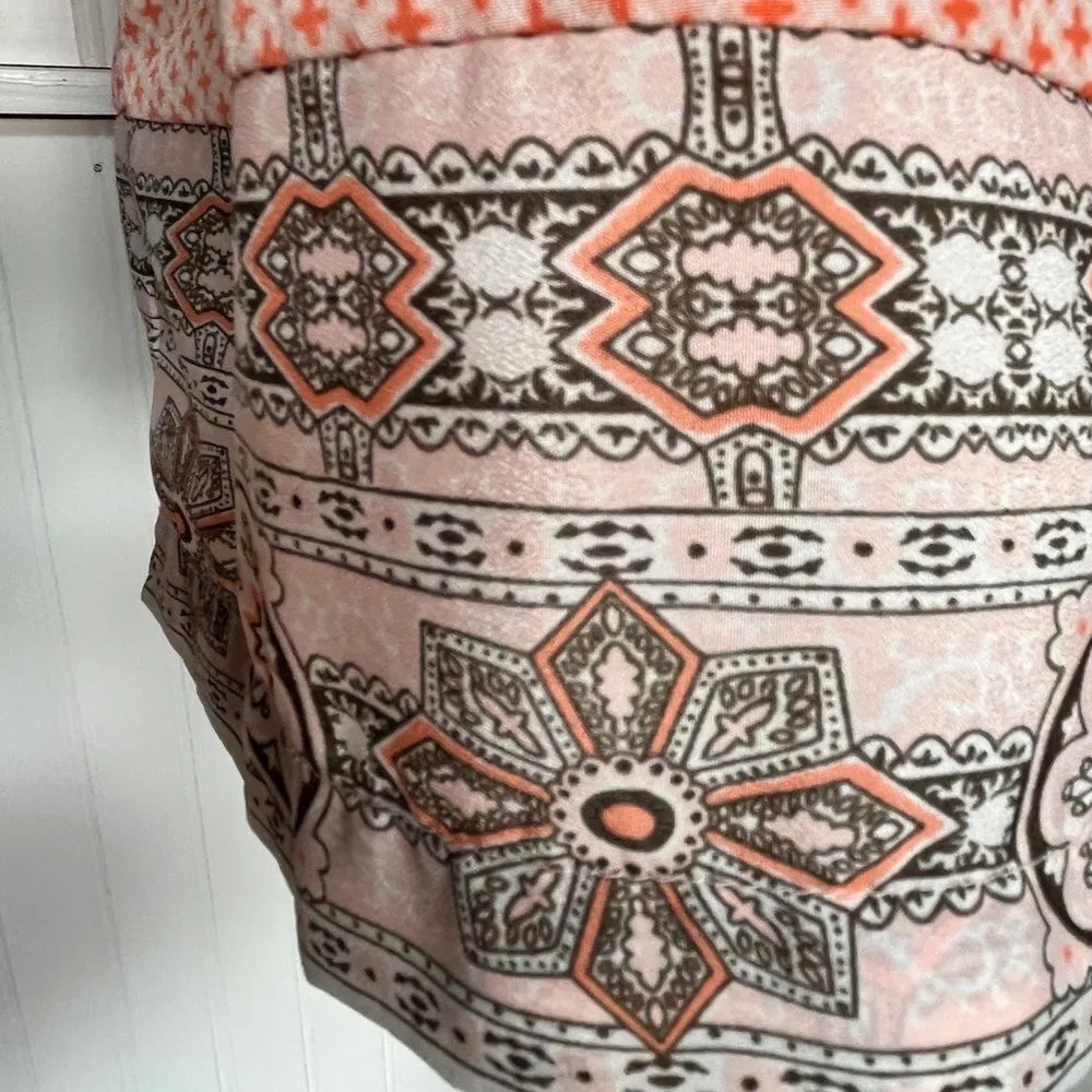 Peach Multicolor Banded Hem Tank Top - Image 5