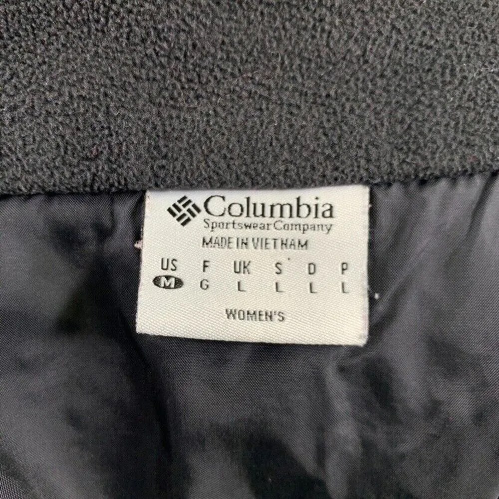 Columbia Womens Vest Quilted Lightweight Outdoor Full Zip Sleeveless Black Med - Image 9