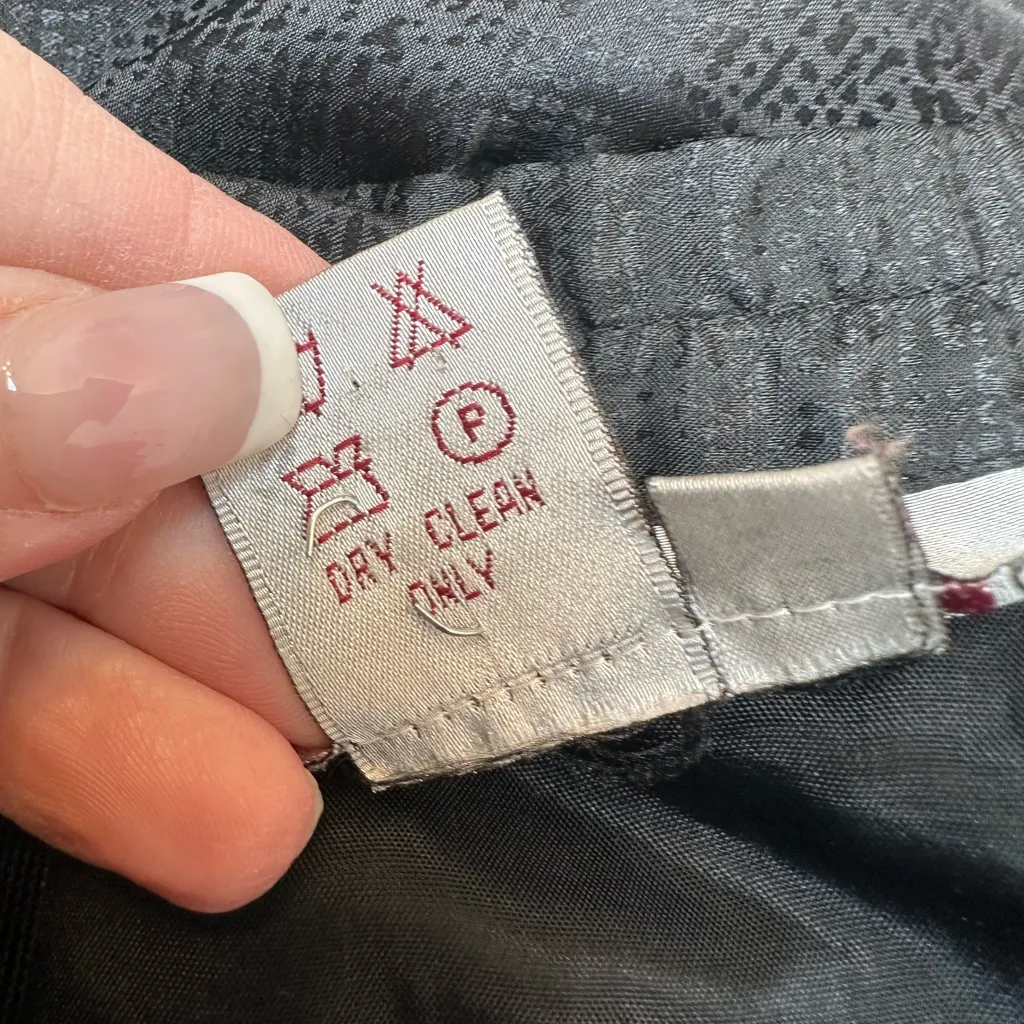 Vintage Adrianna Papell Classic 100% Silk 90’s Whimsigoth Midi Skirt Size 14 - Image 9