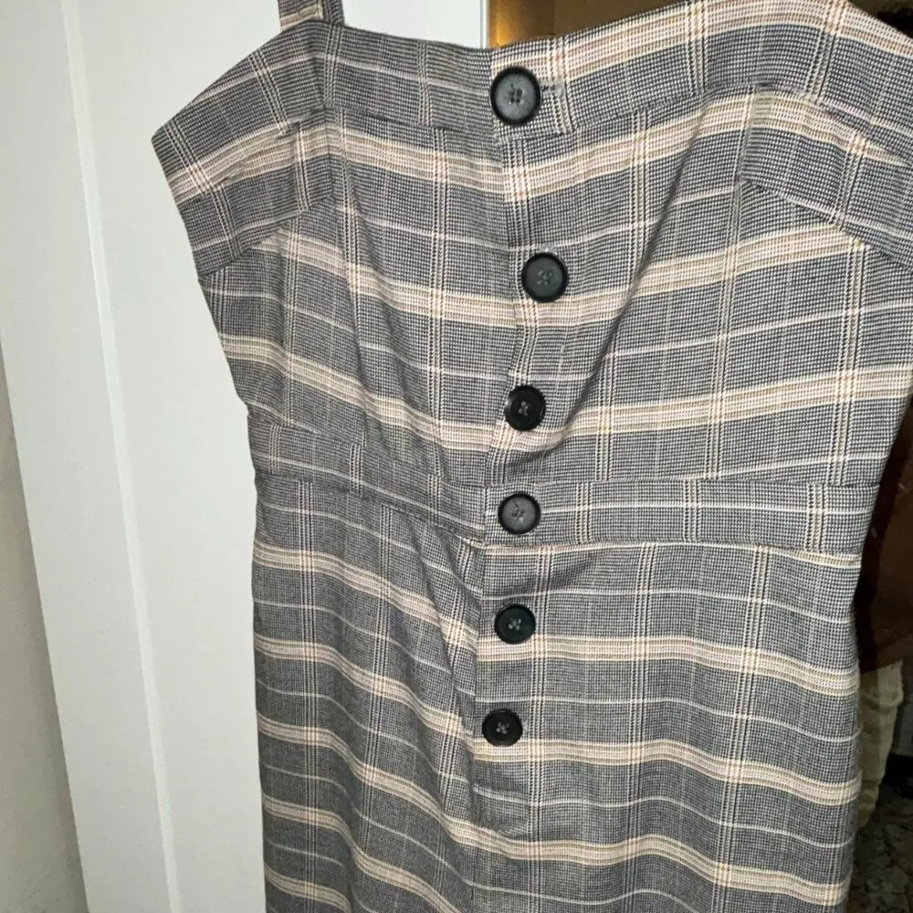 Anthropologie Cupcakes & Cashmere Willa Plaid Wide Leg Cropped Jumpsuit - Image 3