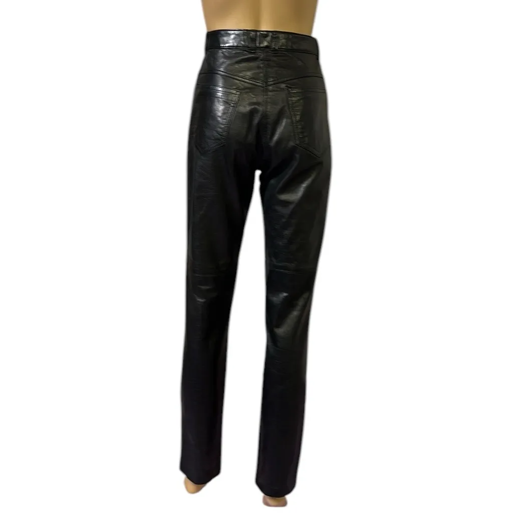 Genuine Leather Fenn Wright and Manson I Magnin Vintage Imported Pants Womens 6 - Image 5