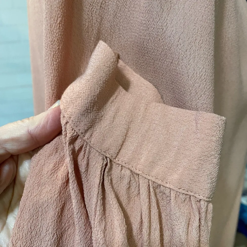 Madewell Old Rose Tasseled Yoke Lace Ip Peasant Blouse Size XXS EUC - Image 6