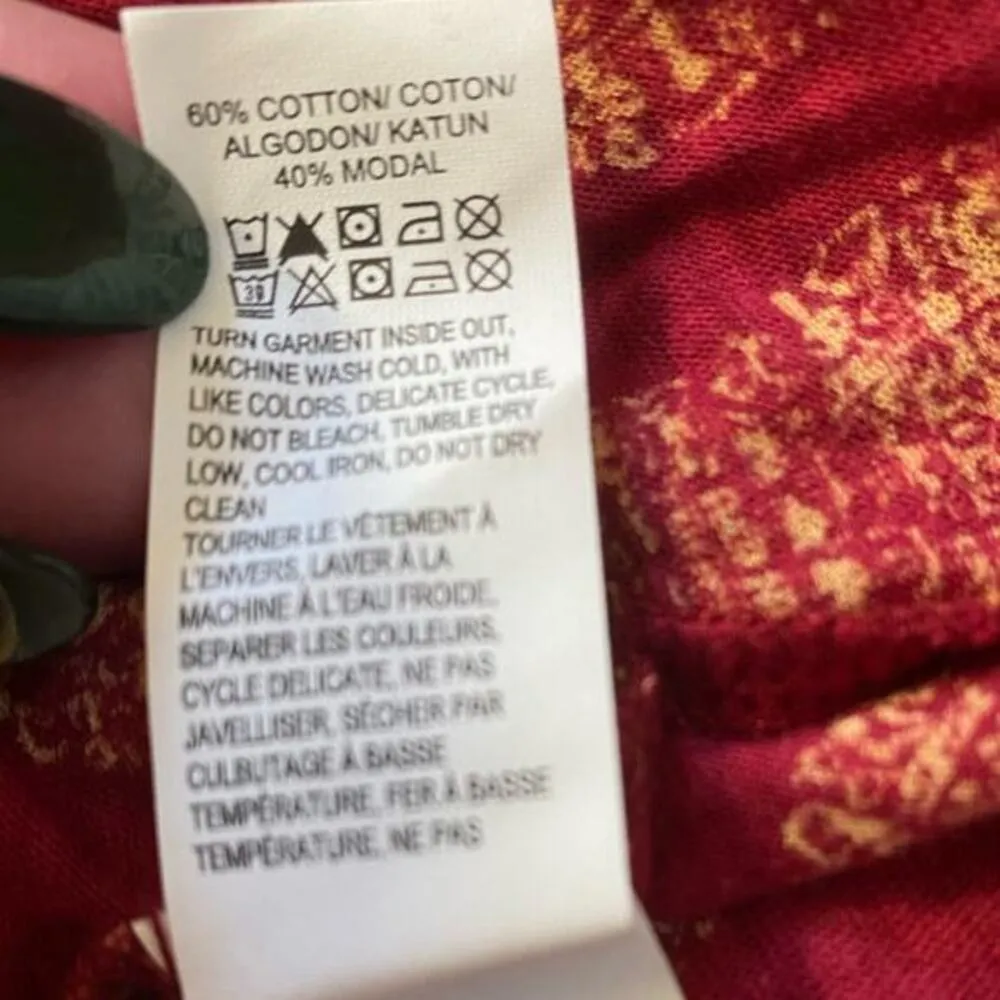 Lucky Brand Women’s Red/Tan tassel top‎ size S NWT - Image 13