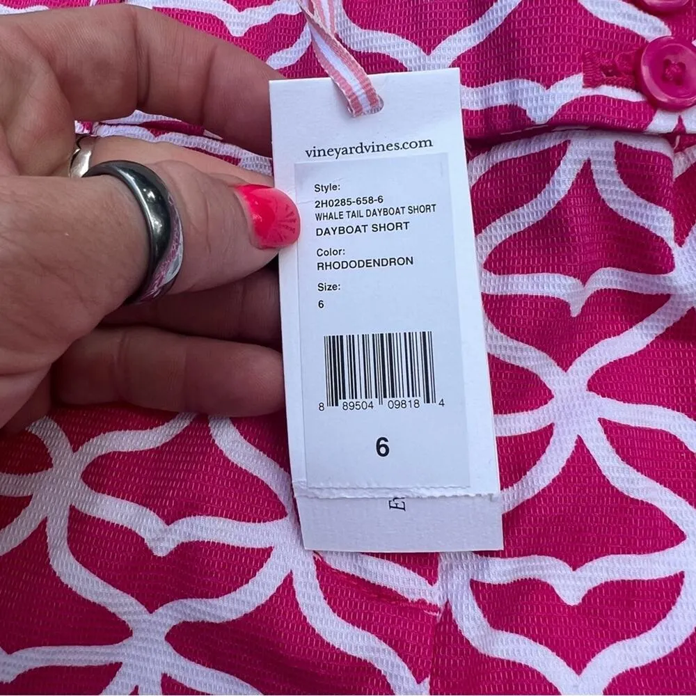 Vineyard Vines  Whale Tail Dayboat Shorts Pink Patterned NWT - Image 3