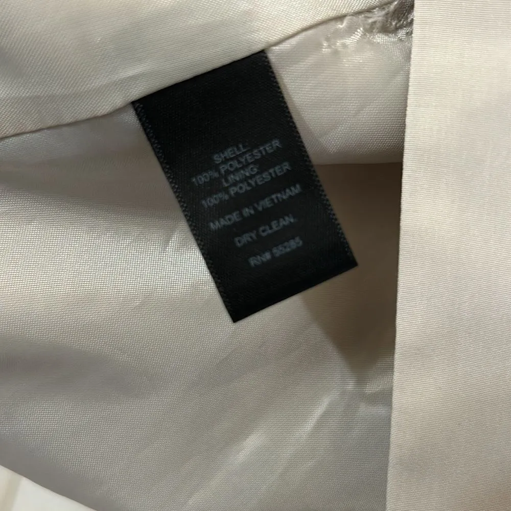 Express Cream and Black Blazer with Tuxedo Lapel and Deep V-Neckline - Image 7