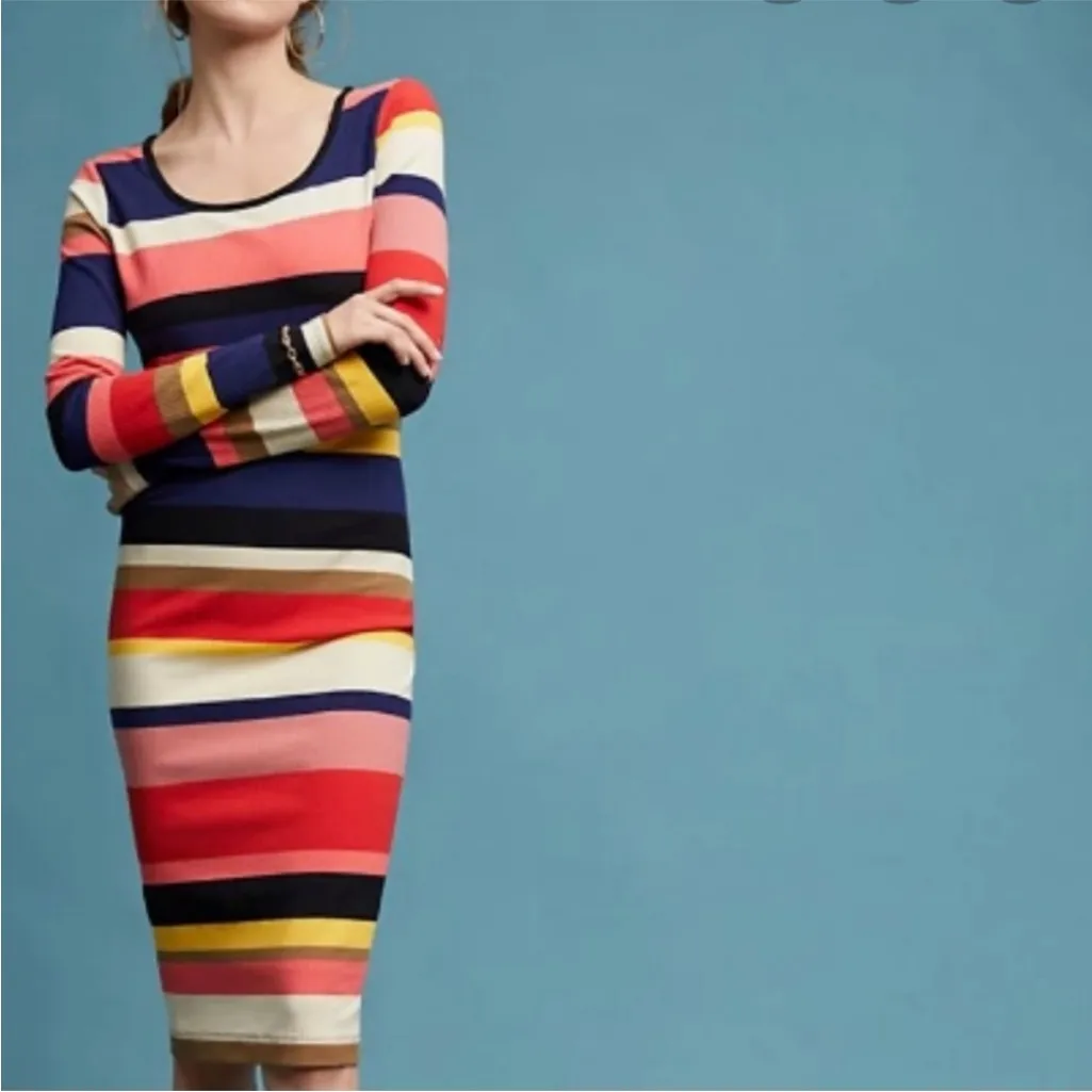 Tracy Reese‎ colorful striped body con dress, size M - Image 2