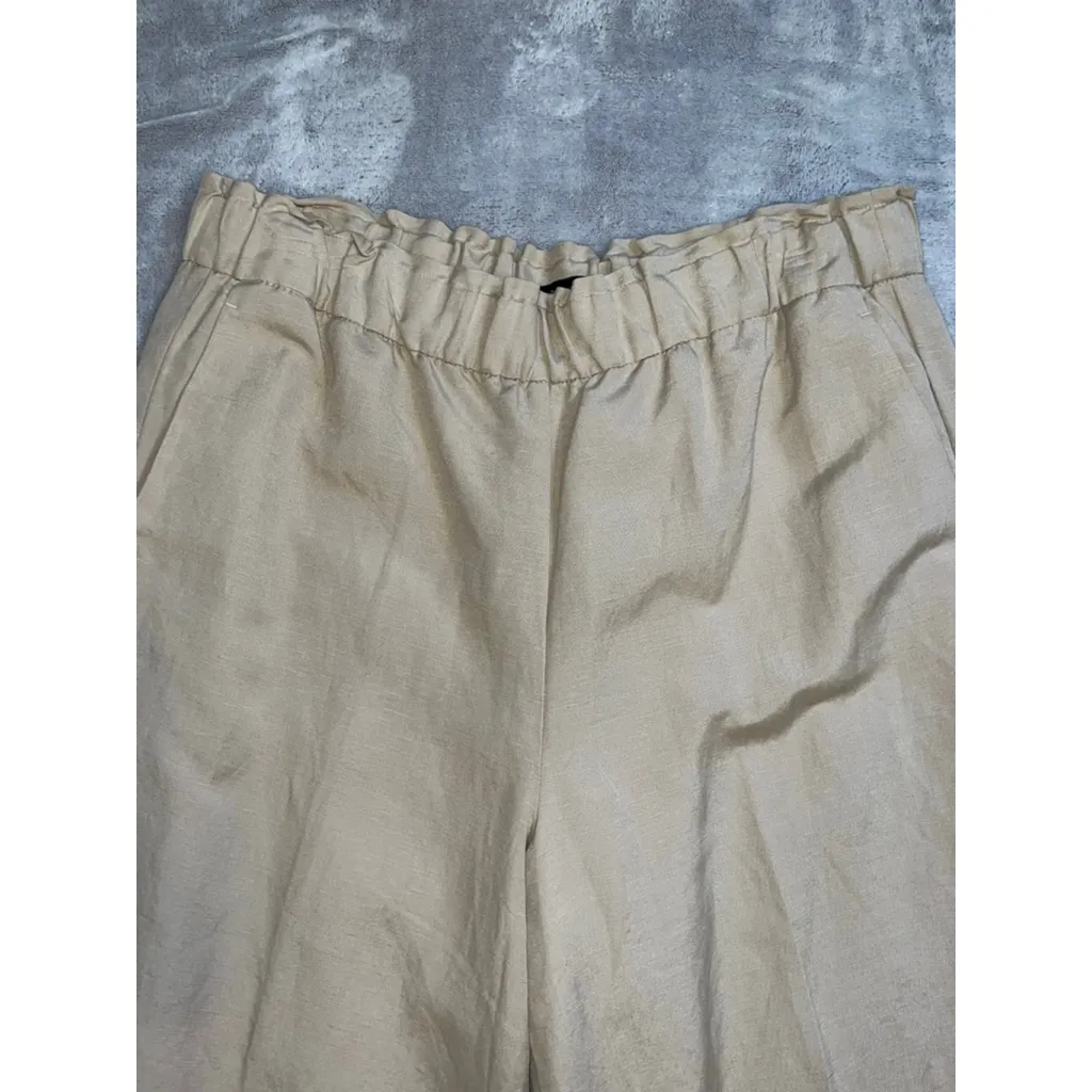 Business Casual Ann Taylor Beige Wide Leg Pants XL - Image 2
