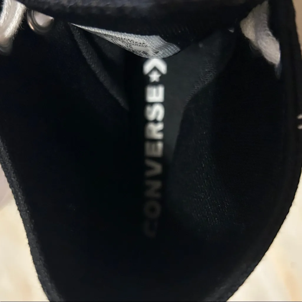 Converse All Star Lugged Black & White Platform Hightop Canvas Sneakers Size 9.5 - Image 8