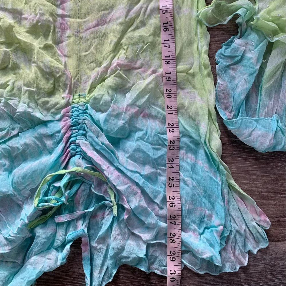 Multiples Createur Colorful Sheer Tunic Top S - Image 7