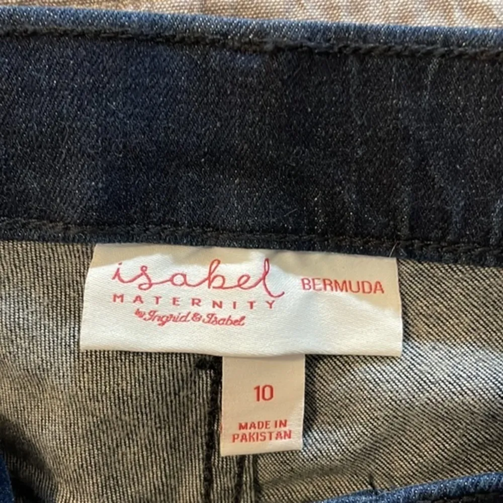 Isabel Maternity Denim Blue Bermuda Shorts Size 10 EUC #6505 - Image 4