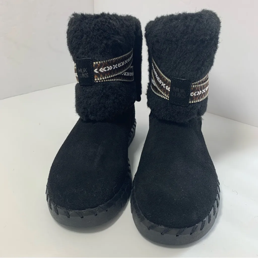 MUK LUKS Women's Black Suede Boots - Image 7