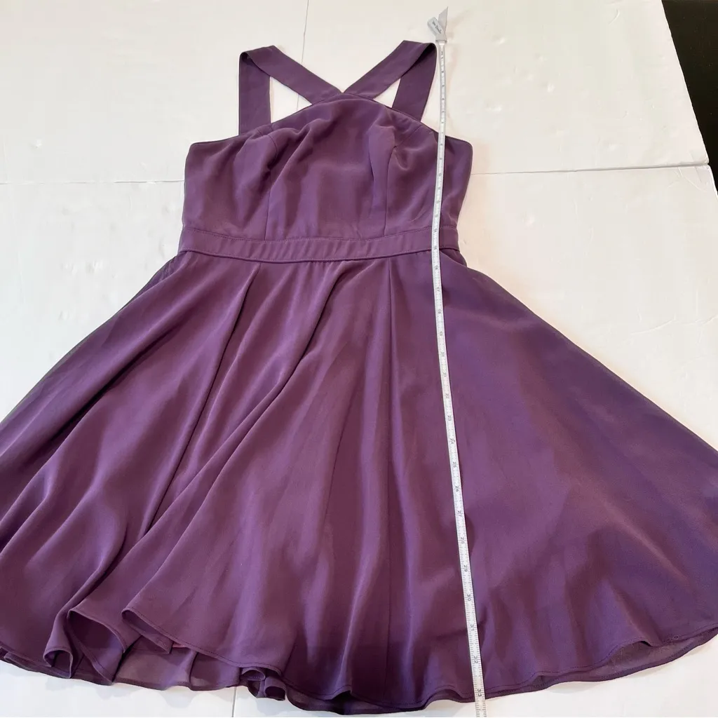Lulus Forevermore Dusty Purple Halter Sleeveless Skater‎ Dress SMALL - Image 10