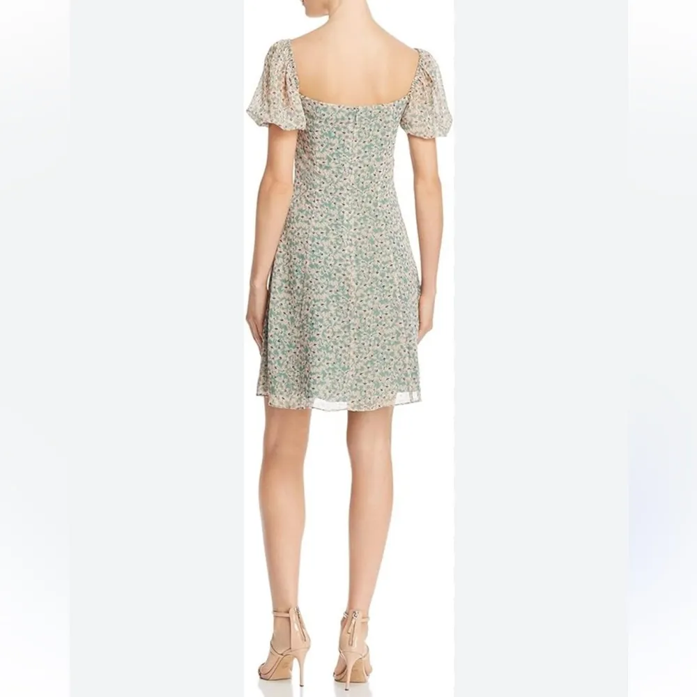 FAME & PARTNERS Floral Puff Sleeves Mini Dress - Image 2