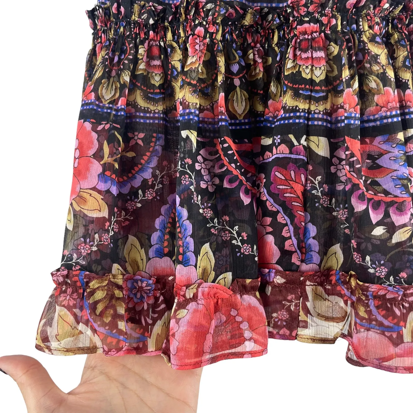 MISA Los Angelos Siena Top Marion Skirt Matching Set Flora Valentina Size L - Image 11