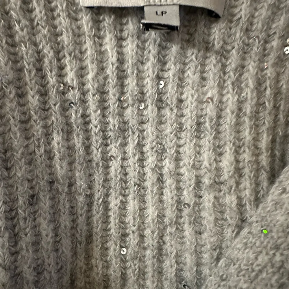 NWOT Michael Stars Laurel Surplice Sweater Long Sleeve Gray Mini Sequins Women - Image 4