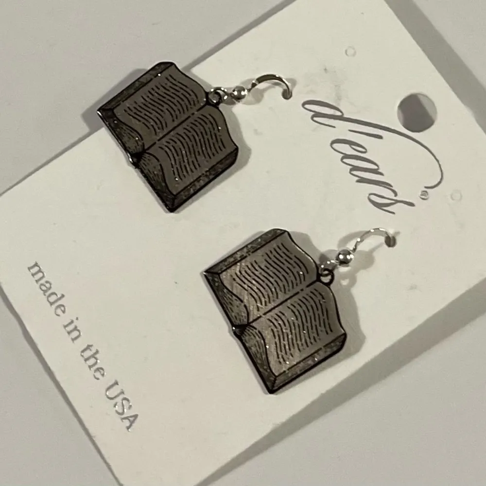 NEW D'ears Book Earrings Black - Image 3