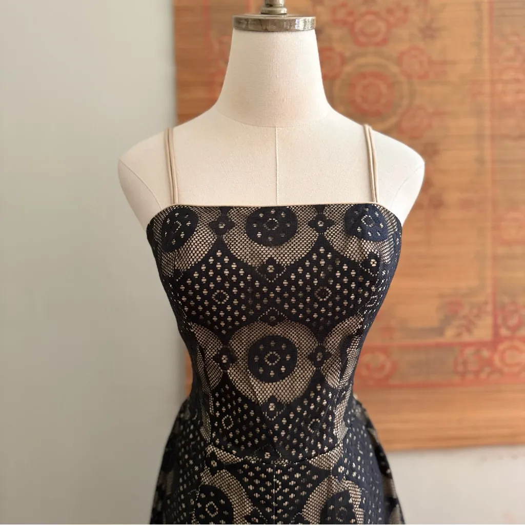 Vintage 1950s Rose Marie Reid Black Lace Romper Swimsuit Playsuit - Image 2