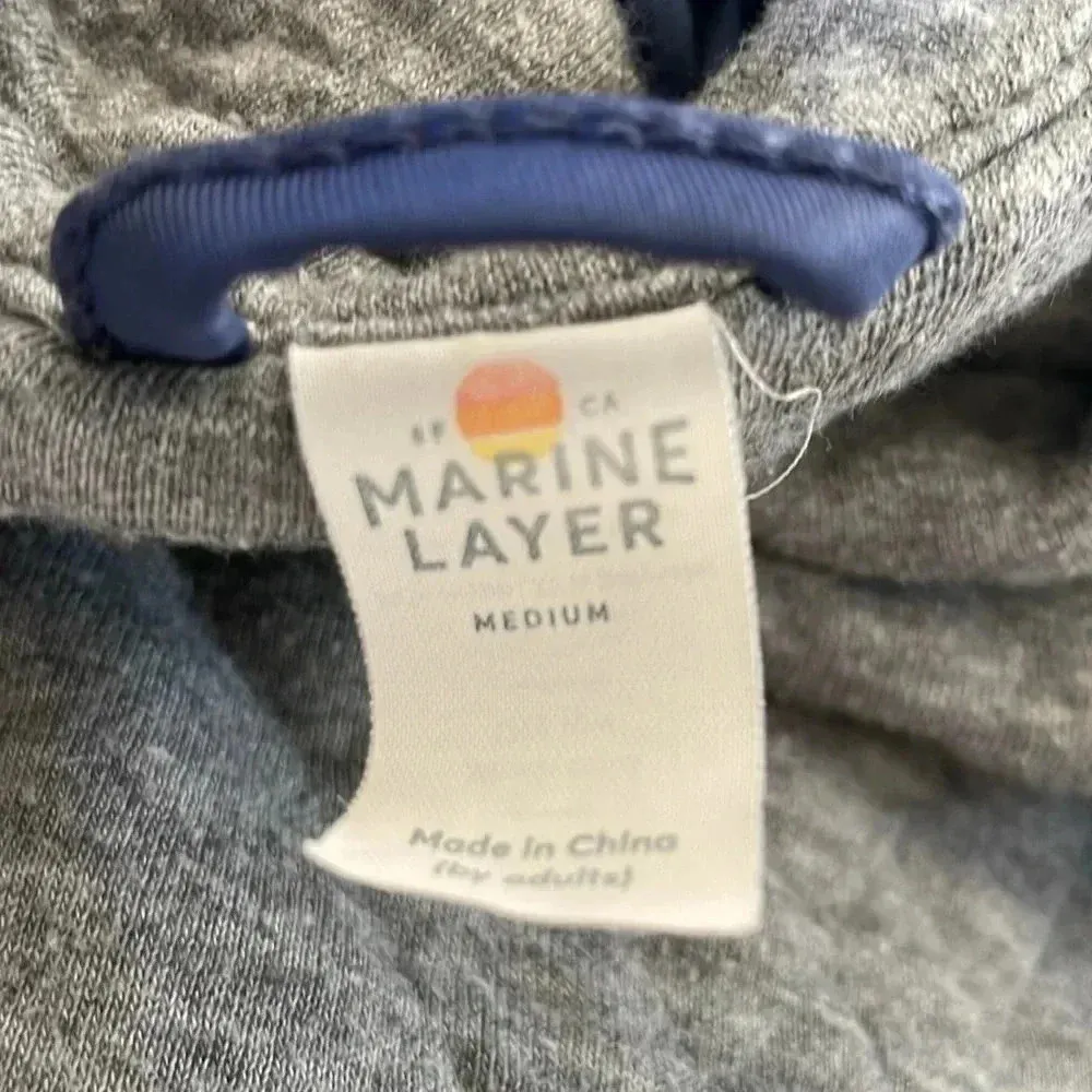 Marine Layer Corbet Reversible Pullover in Heather Blue Two Toned Size Medium - Image 5