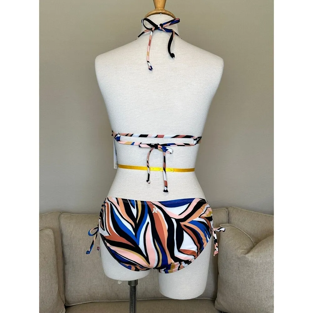 2 Piece Bikini Women’s Swimsuit Sand Dunes Multi Color Block Large NWT - Image 3