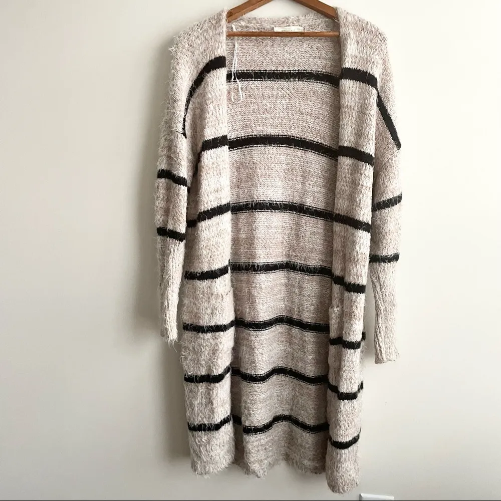 onetheland  striped soft cardigan size medium - Image 2