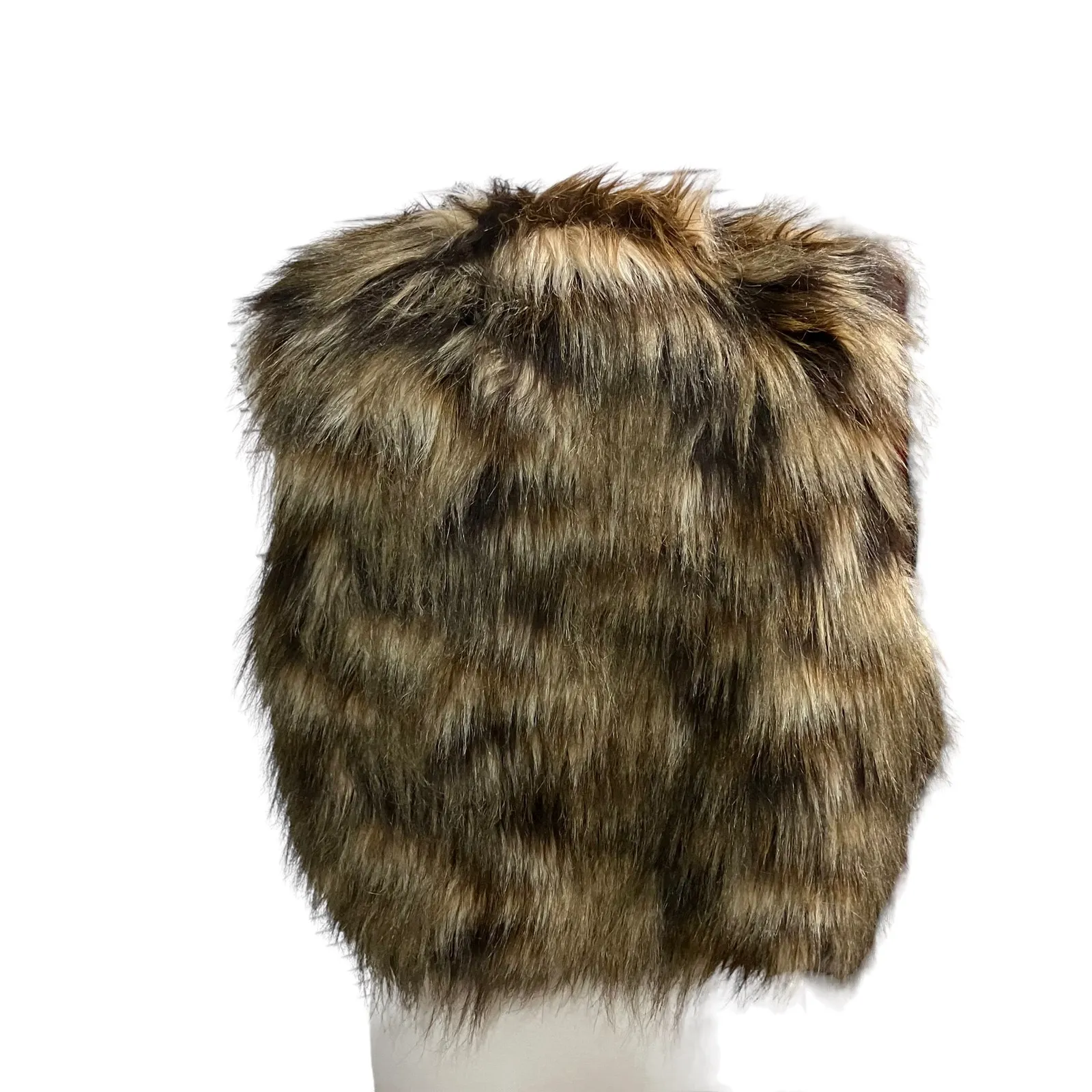 Steve Madden Faux Fur Vest NWT Brown Fuzzy Sz M/L Casual Chic Boho Retro Winter - Image 5