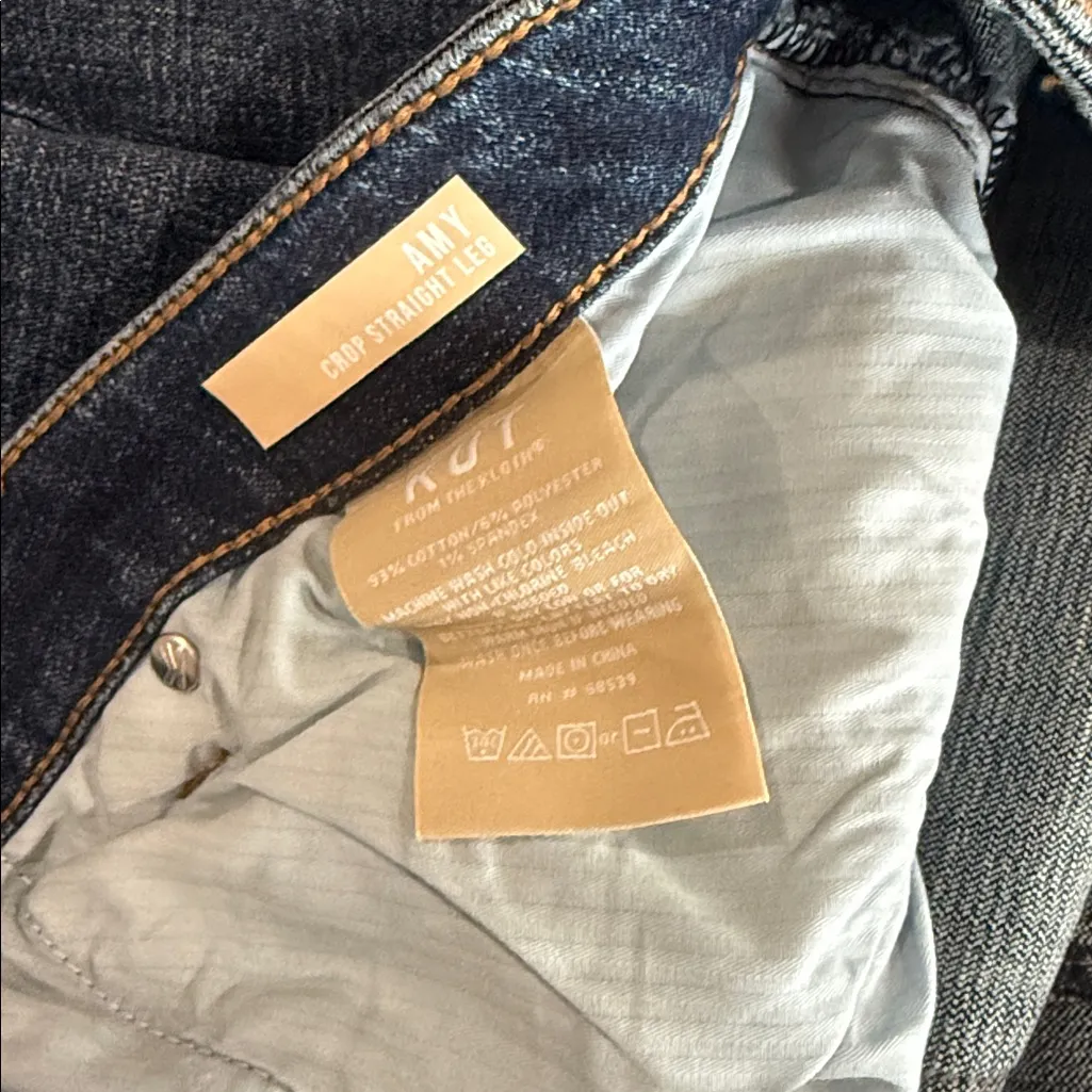 NWT KUT from the Kloth Amy Cuffed Crop Straight Leg Jeans (Plus) 22W, AESTHETIC - Image 10