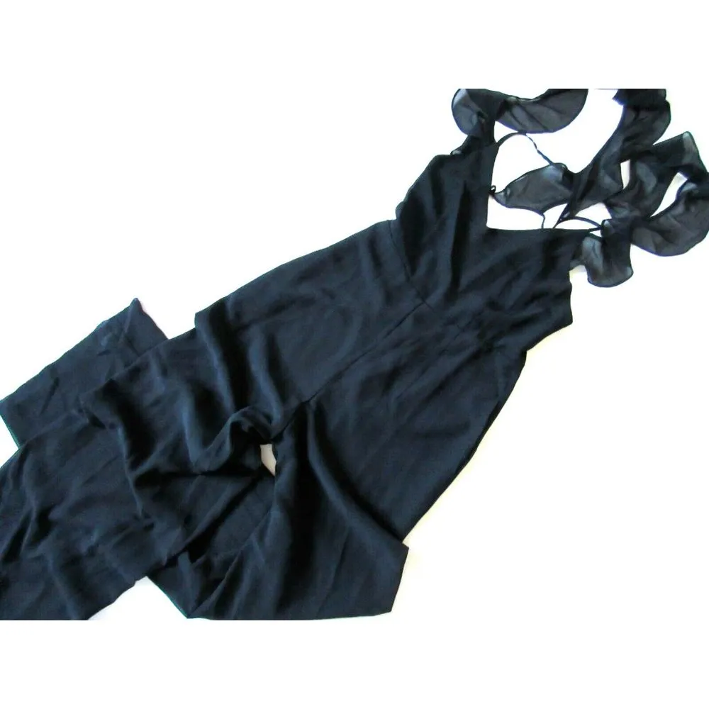 NWT Yumi Kim Boulevard Jumper in Black Cross-back Ruffle Strap Jumpsuit XS $218 - Image 7