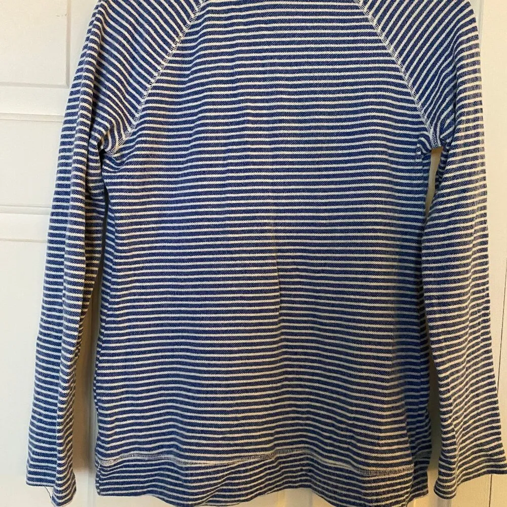 A Pea in the Pod Blue & White Stripe Maternity Top - Image 7