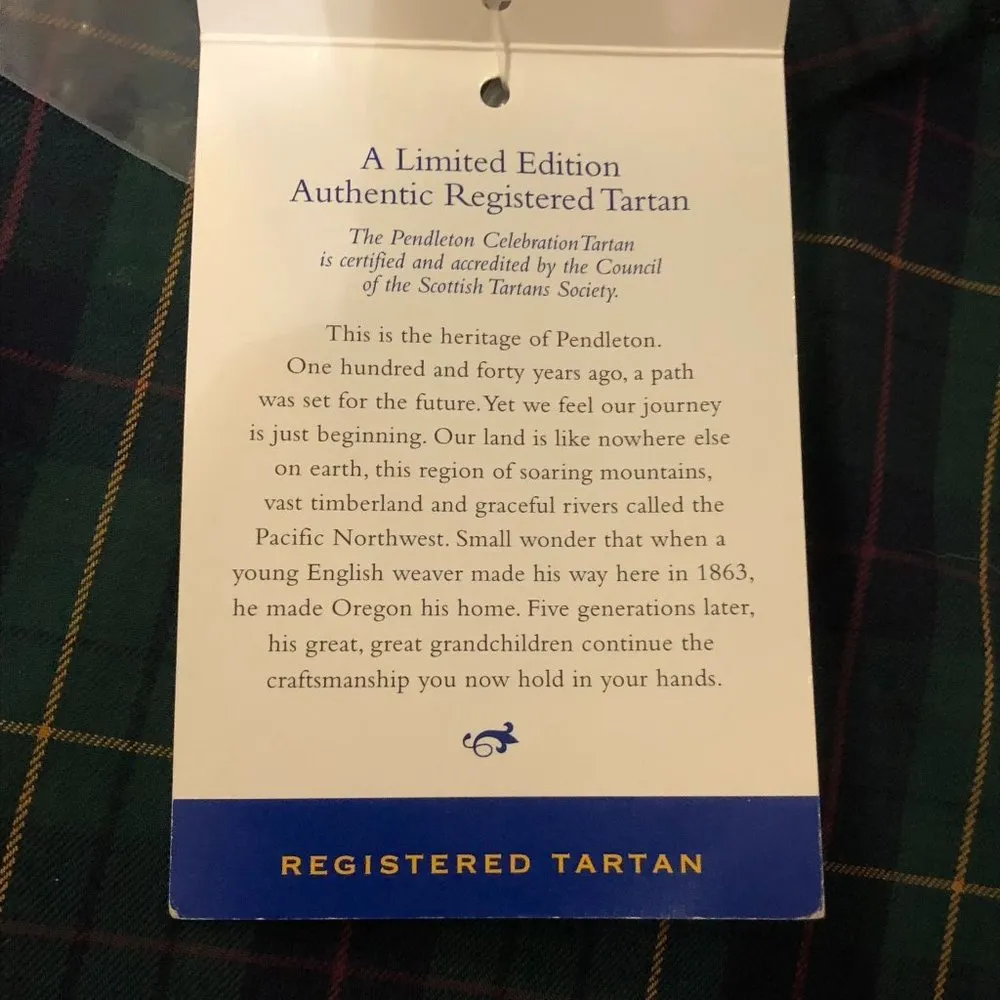 Pendleton Blouse Womens 18 NEW Celebration Tartan Blue Green - Image 15