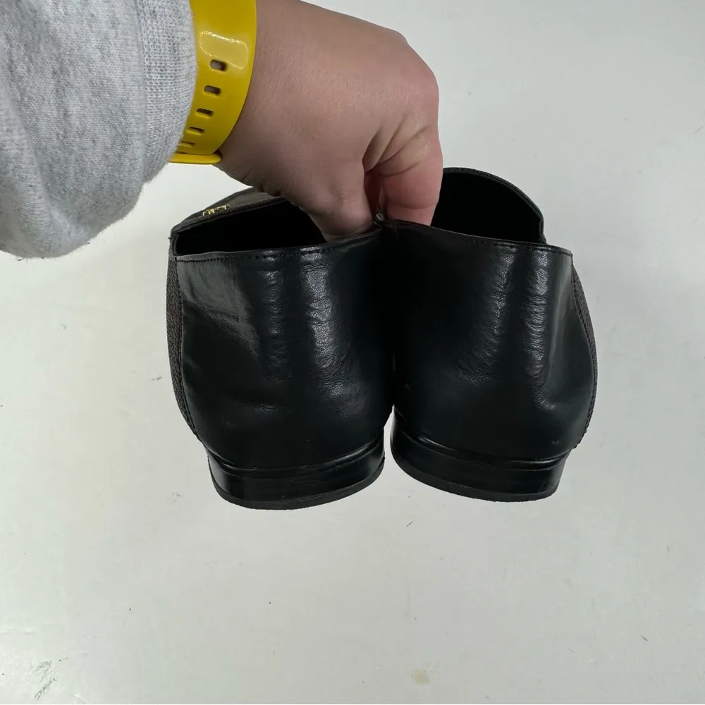 Michael Kors Cayley Logo Leather Loafers Size 8 - Image 5