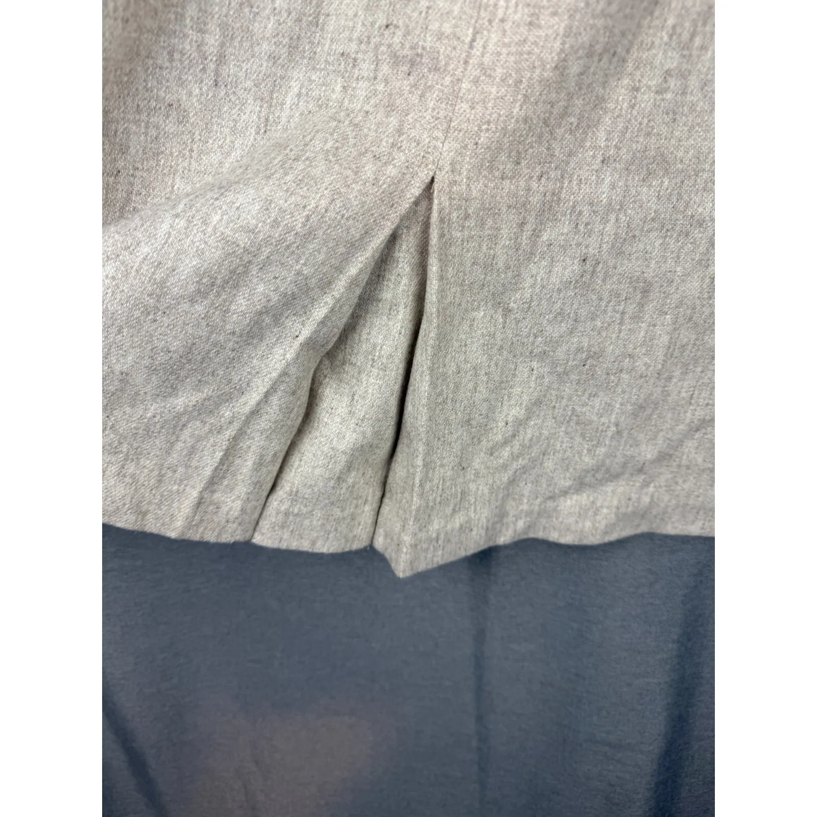 Haberdashery Collection By Personal Beige Wool Midi Pencil Skirt‎ Sz 14 Academia Tan - Image 4