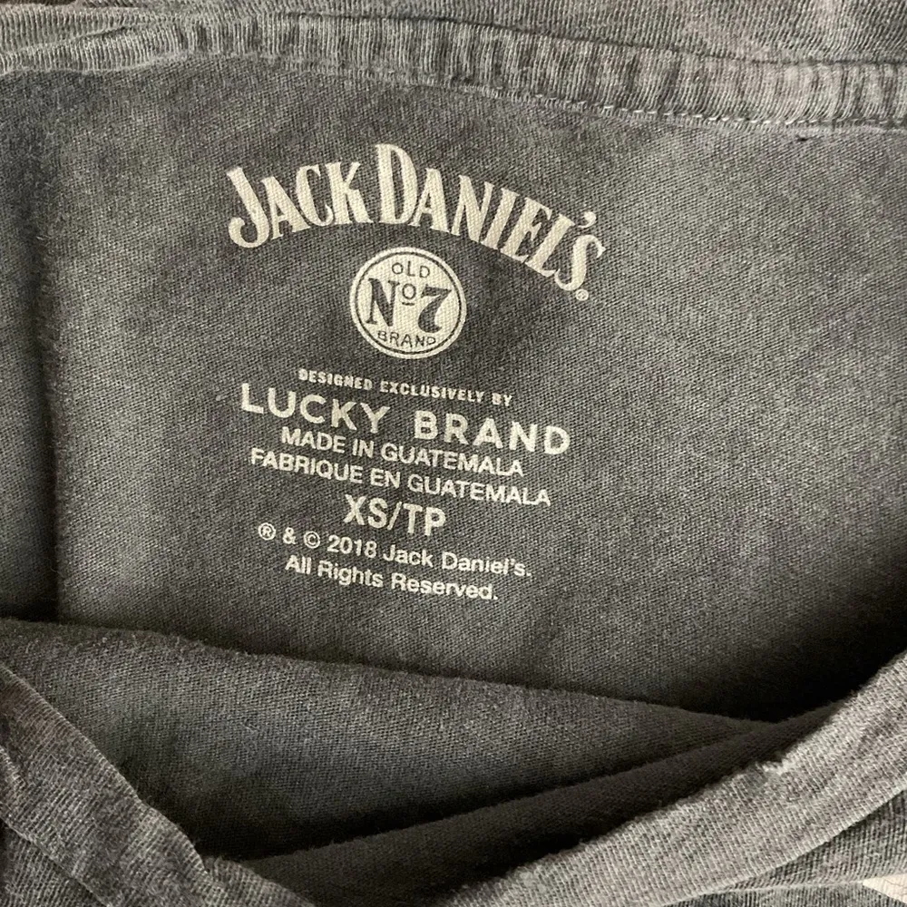 Lucky Brand Jack Daniels Gray/Black/White Distressed T-Shirt - Image 3