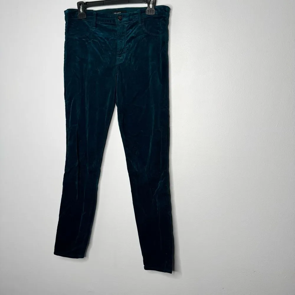 J brand green velvet skinny mid rise jeans size 31 - Image 2