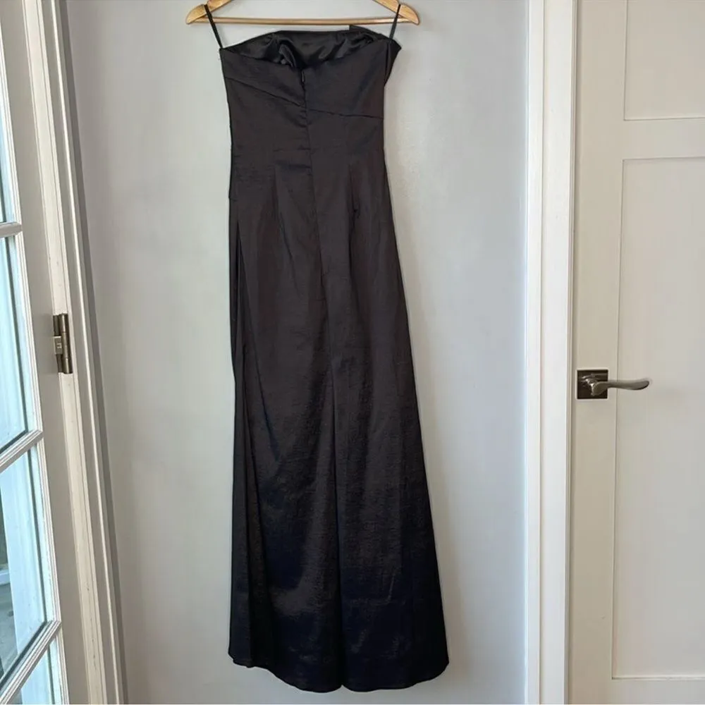 Jessica Mcclintock Strapless Long Formal Dress Ball Gown Brown Size 4 - Image 5