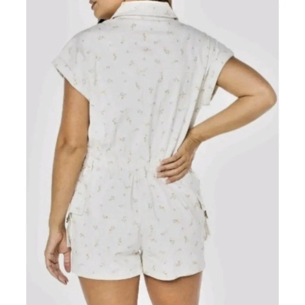 Celebrity Pink Womens XL One Piece Jumpsuit Floral Romper Jumper Button Boho - Image 3