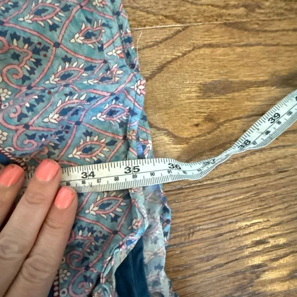 Sea New York Lilac Parker block print ruffle sleeve dress M Blue Size M - Image 10