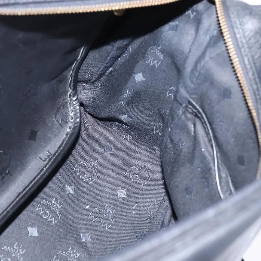 Vicetos Logogram Shoulder Bag PVC Black Gold Authentic - Image 6